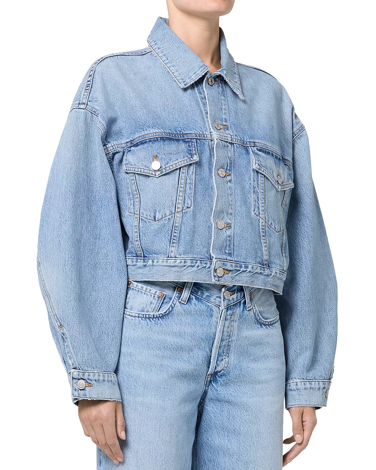 Palmer Cropped Denim Jacket - 9