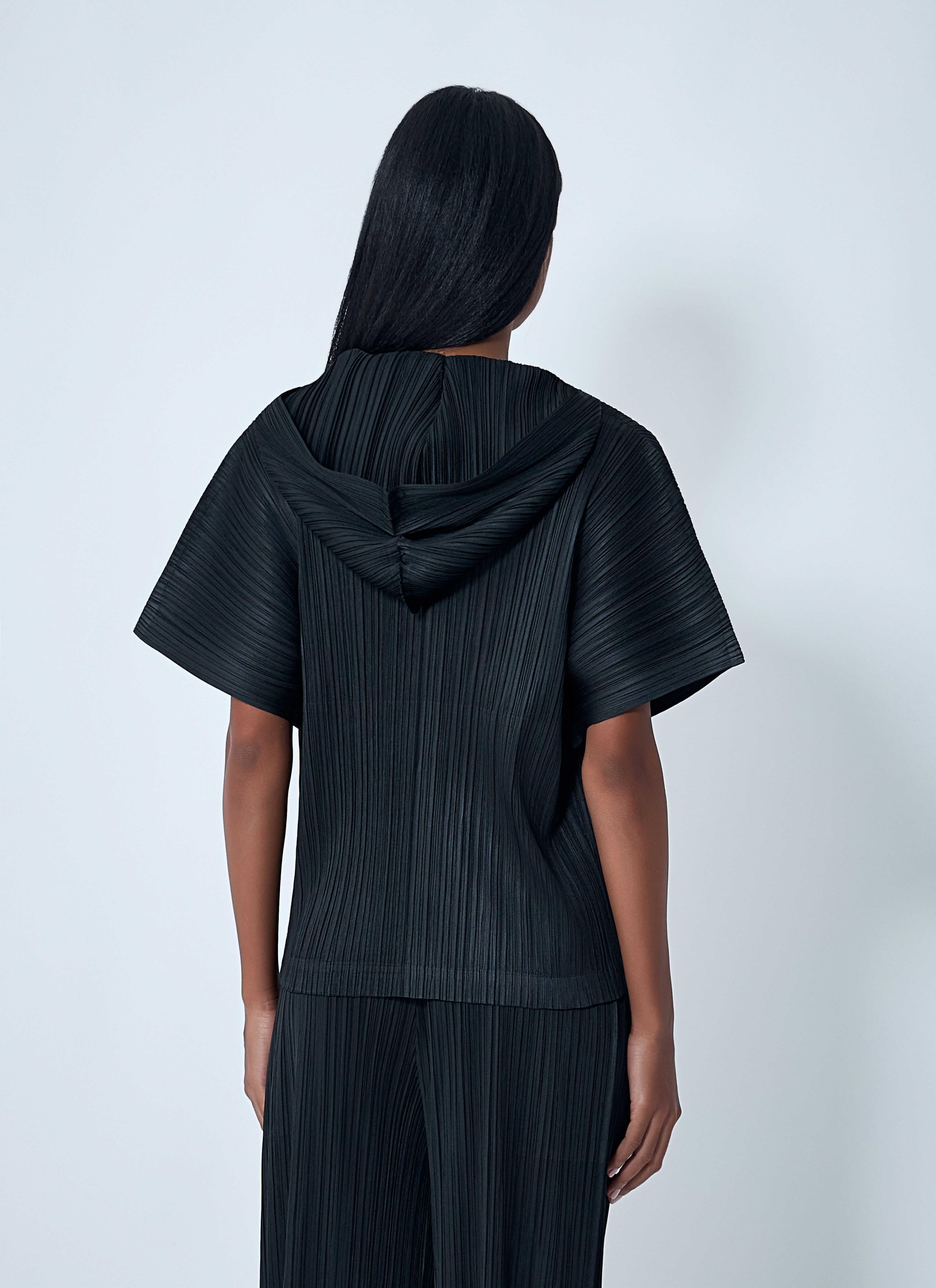 Hooded Pleated Shirt - 4