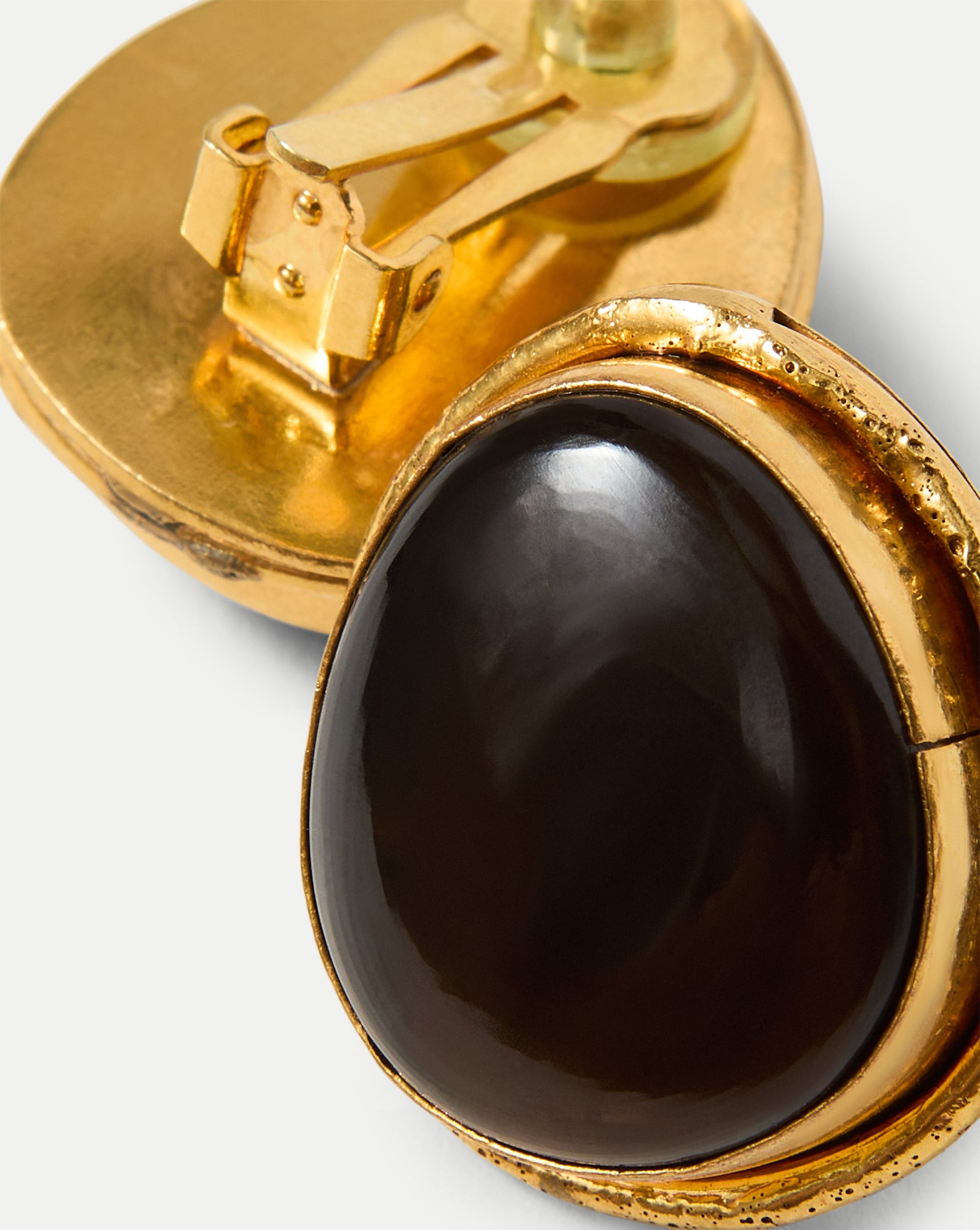 MACAROON SMOKY QUARTZ EARRING - 4