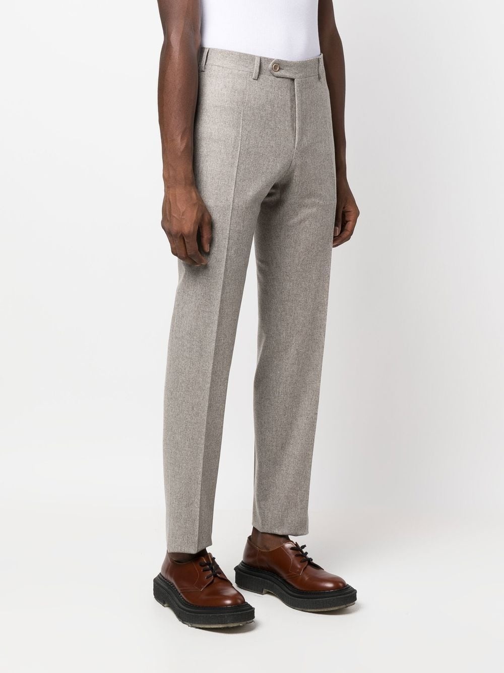 straight-leg wool trousers - 3