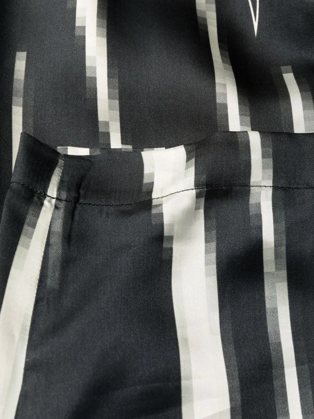zebra-print dropped crotch trousers - 7