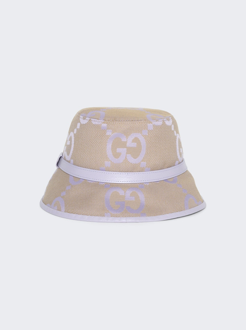 GG Logo Bucket Hat Beige and Blue - 1