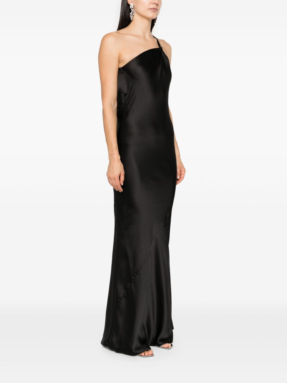 bias-cut one-shoulder gown - 3