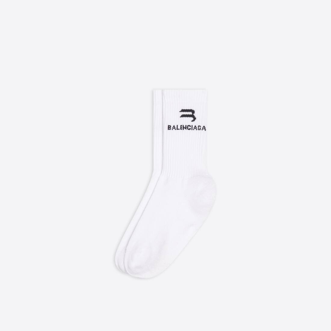Women's Sporty B Tennis Socks in White - 2