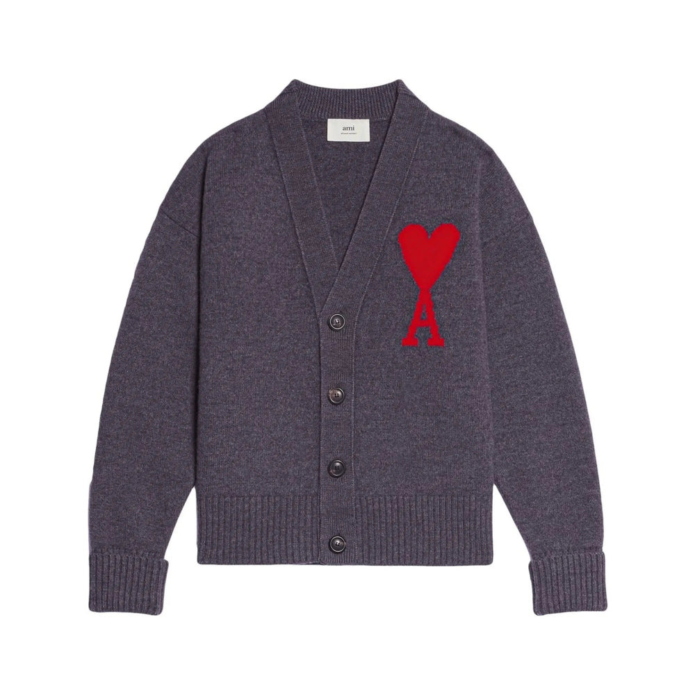 Ami Paris Grey Sweaters & Knitwear - Cardigans Men - 1
