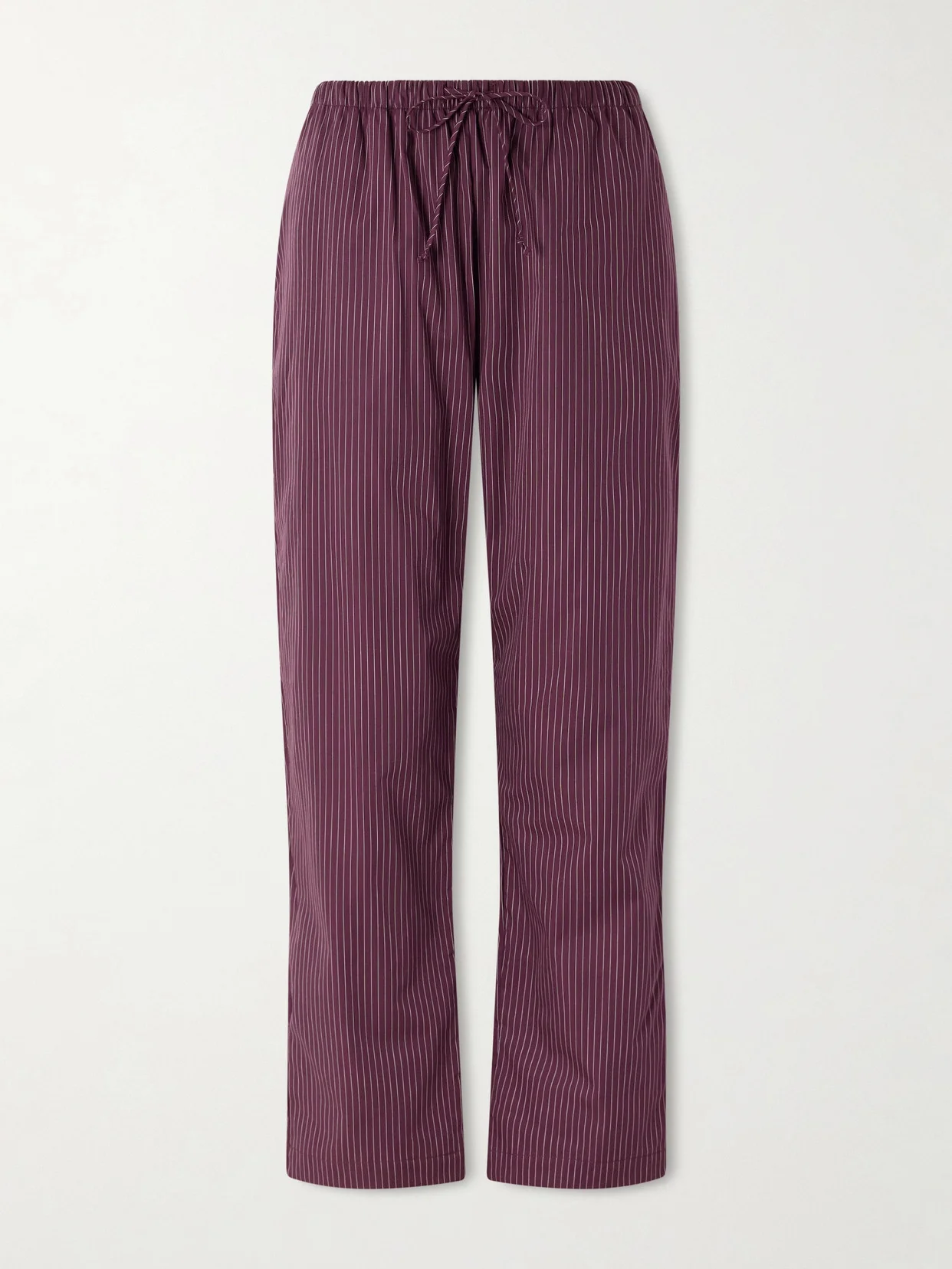 Yoshi Striped Cotton And Lyocell-blend Wide-leg Pants - 1