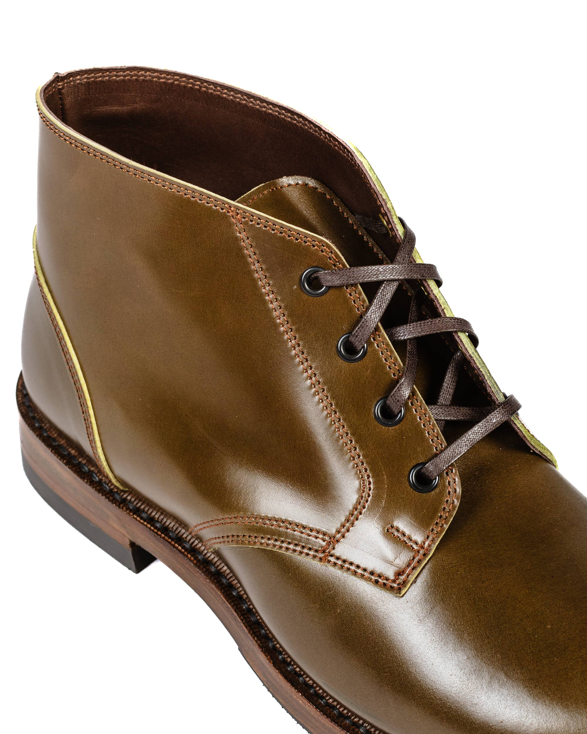 The Steadfast Chukka Boots Shinki Hikaku Shell Cordovan Olive - 3