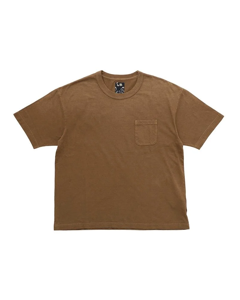 JUMBO TEE S/S DMGD BROWN - 1