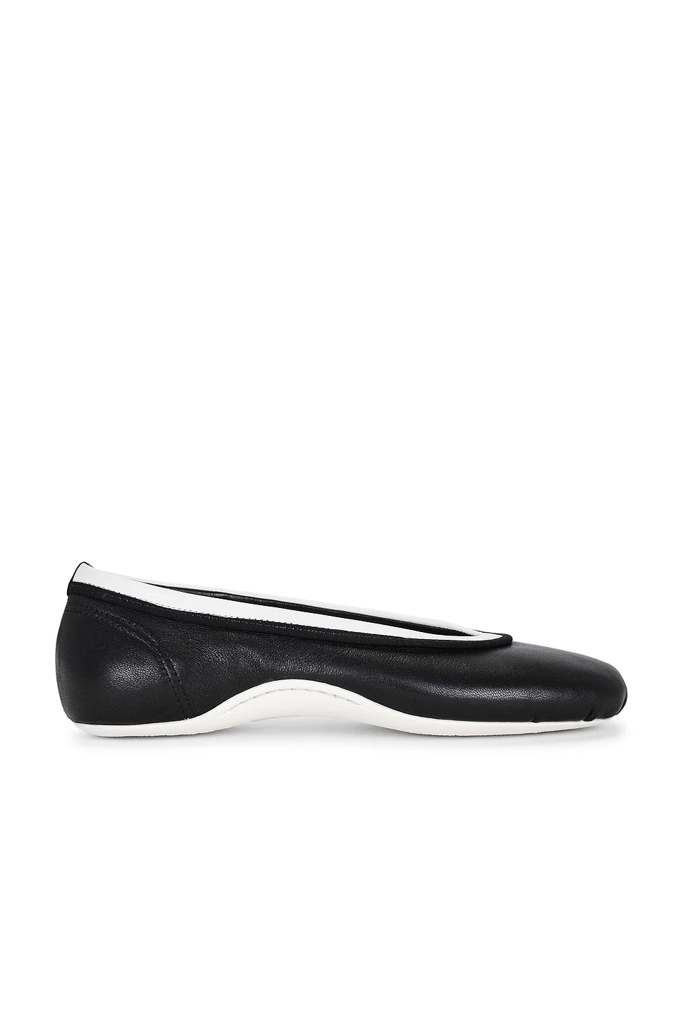 Foot Shaped Rubber Sole Ballerina Flat - 1