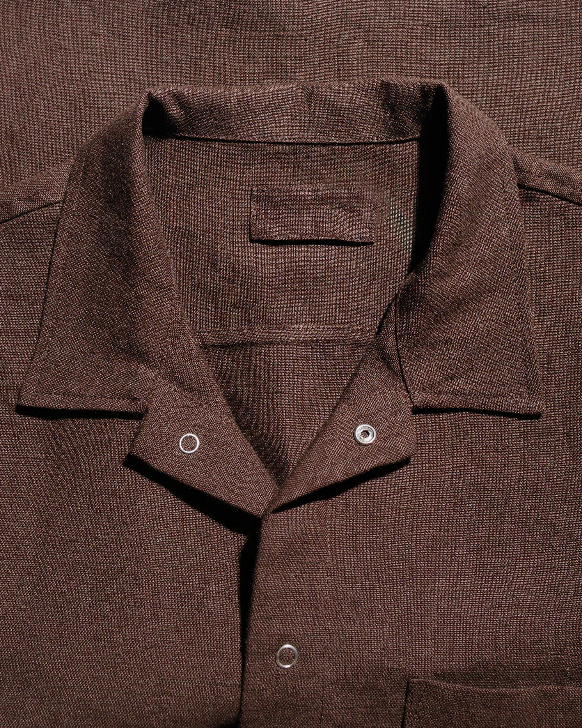 Sundown Shirt Chocolate Brown Welterweight Linen - 5