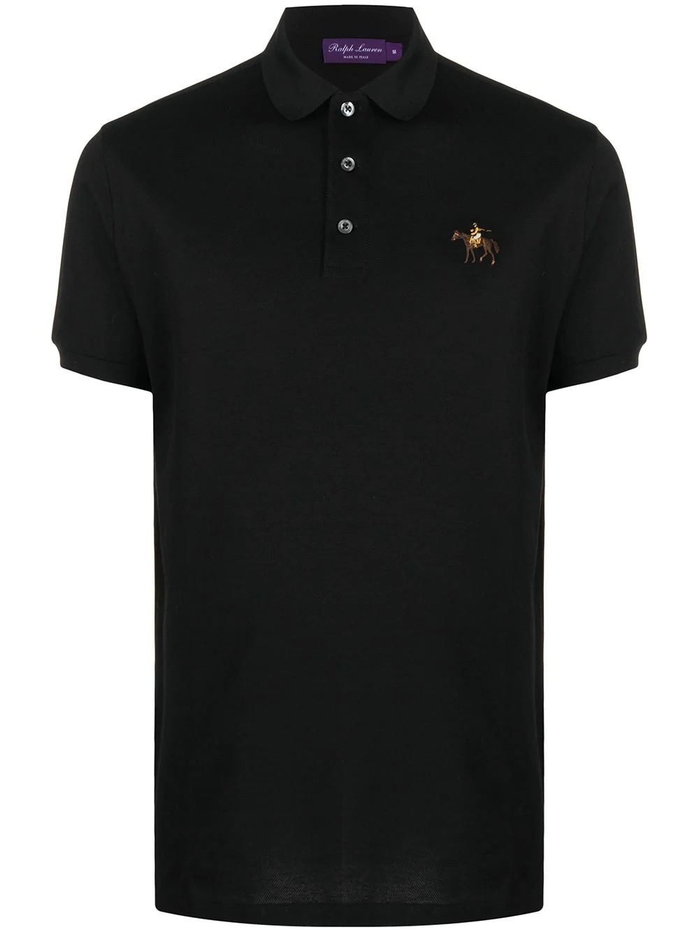 logo embroidered polo shirt - 1