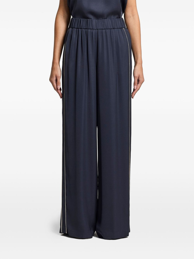stripe-detail satin trousers 1