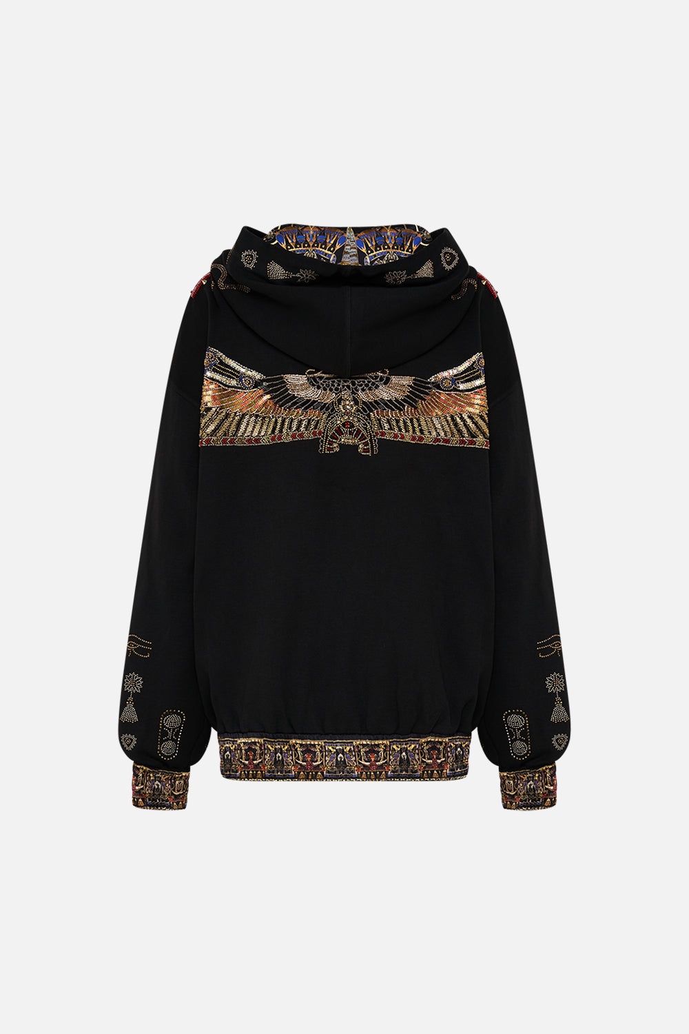 EMBROIDERED HOODIE WITH SIDE POCKETS - 7