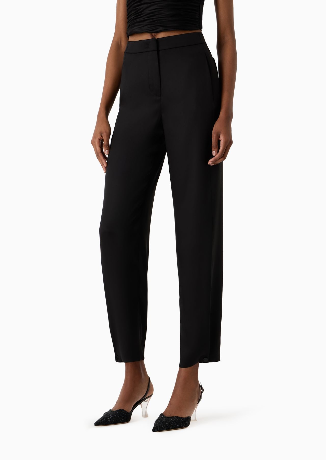 Straight-cut trousers in double silk satin - 2