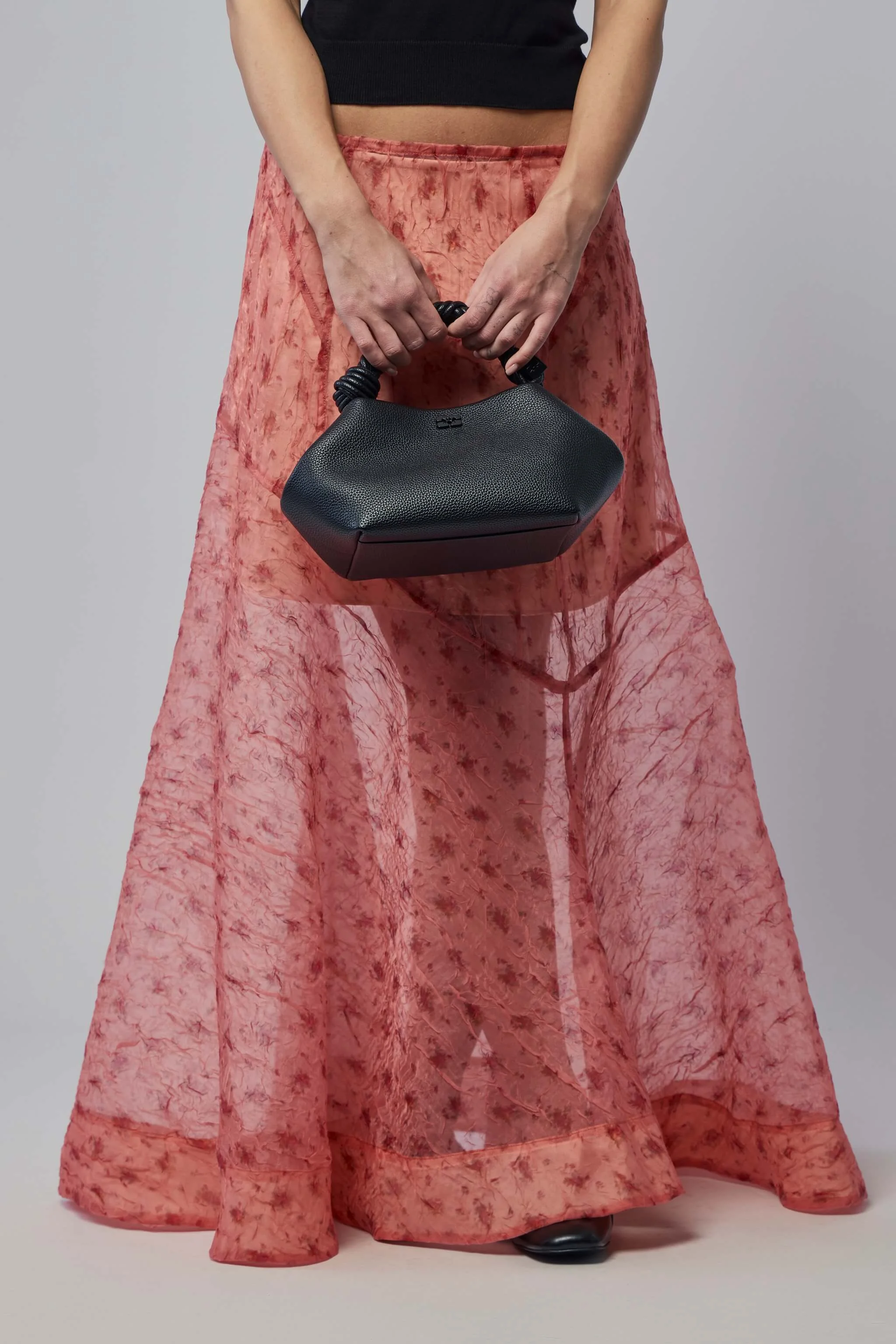 Shibori Organza Fluid Skirt - 1