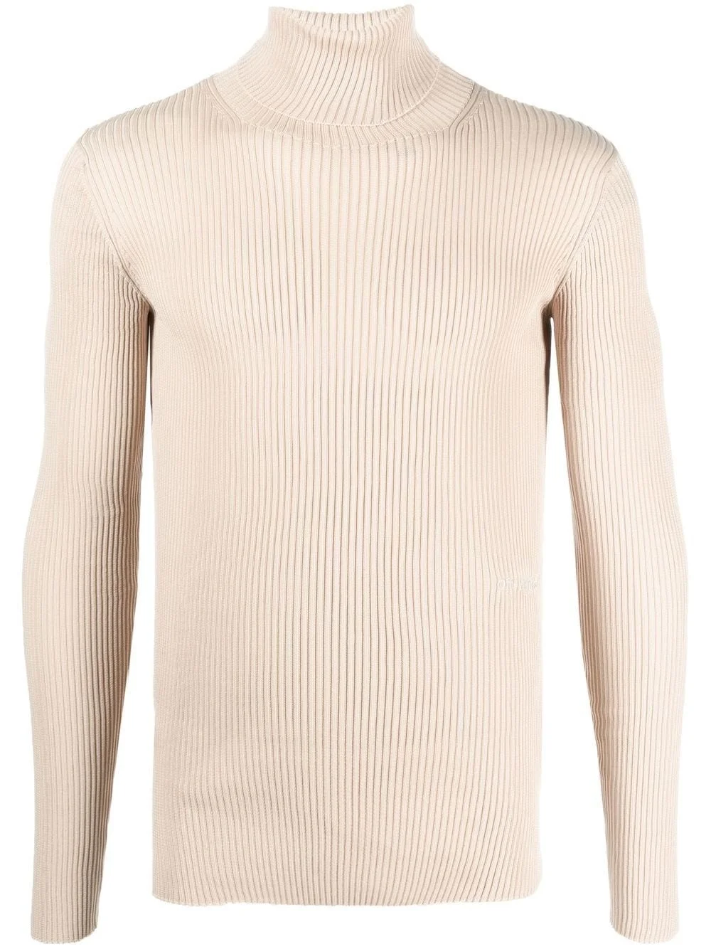 ribbed turtleneck jumper - 1