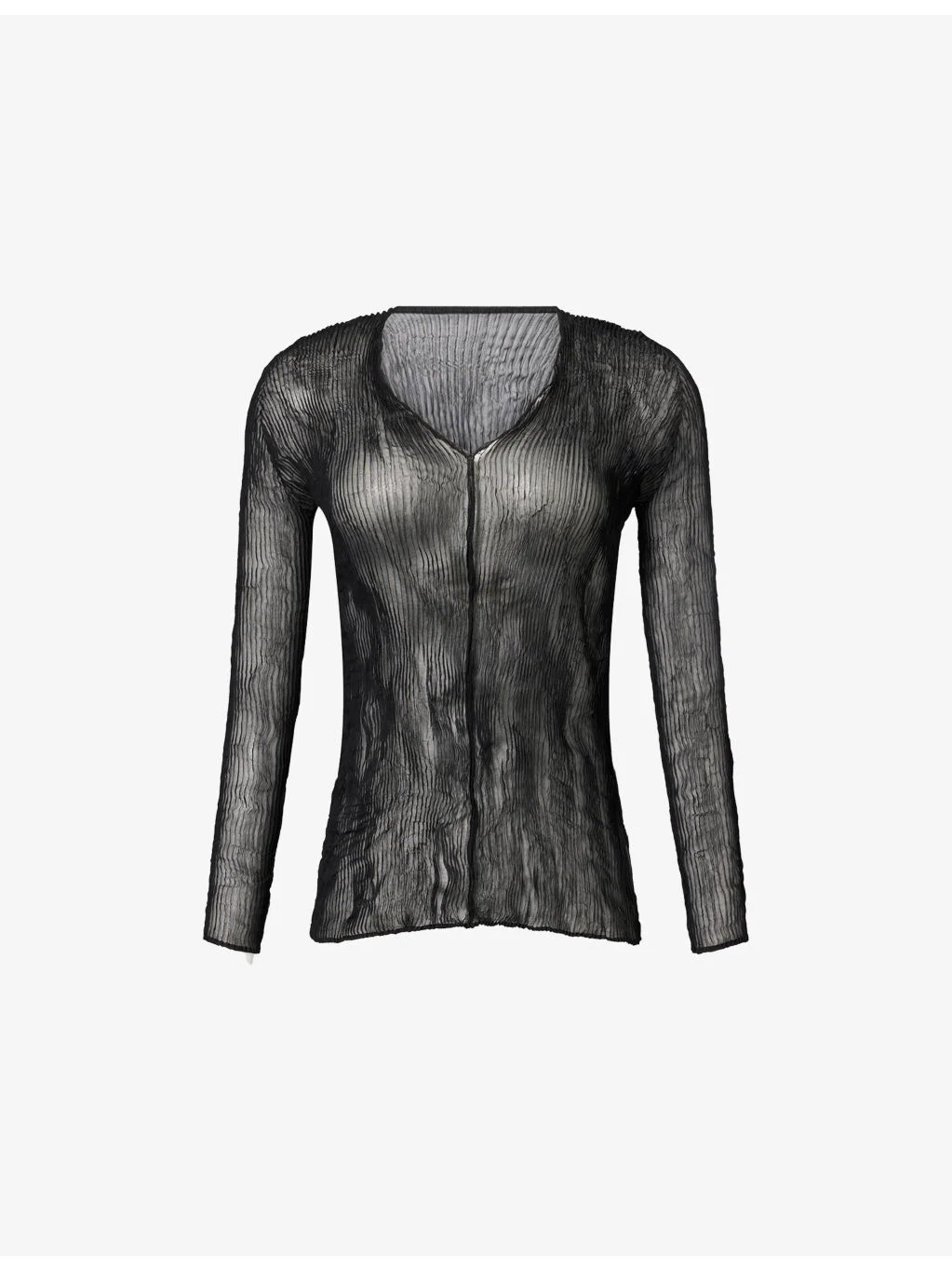 Chiffon Twist Pleats Shirt - 1