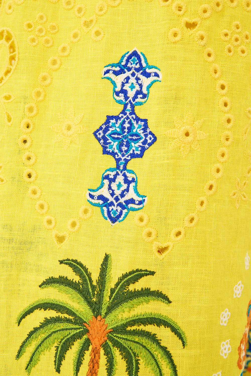STRAIGHT LEG EMBROIDERED PANT - 3