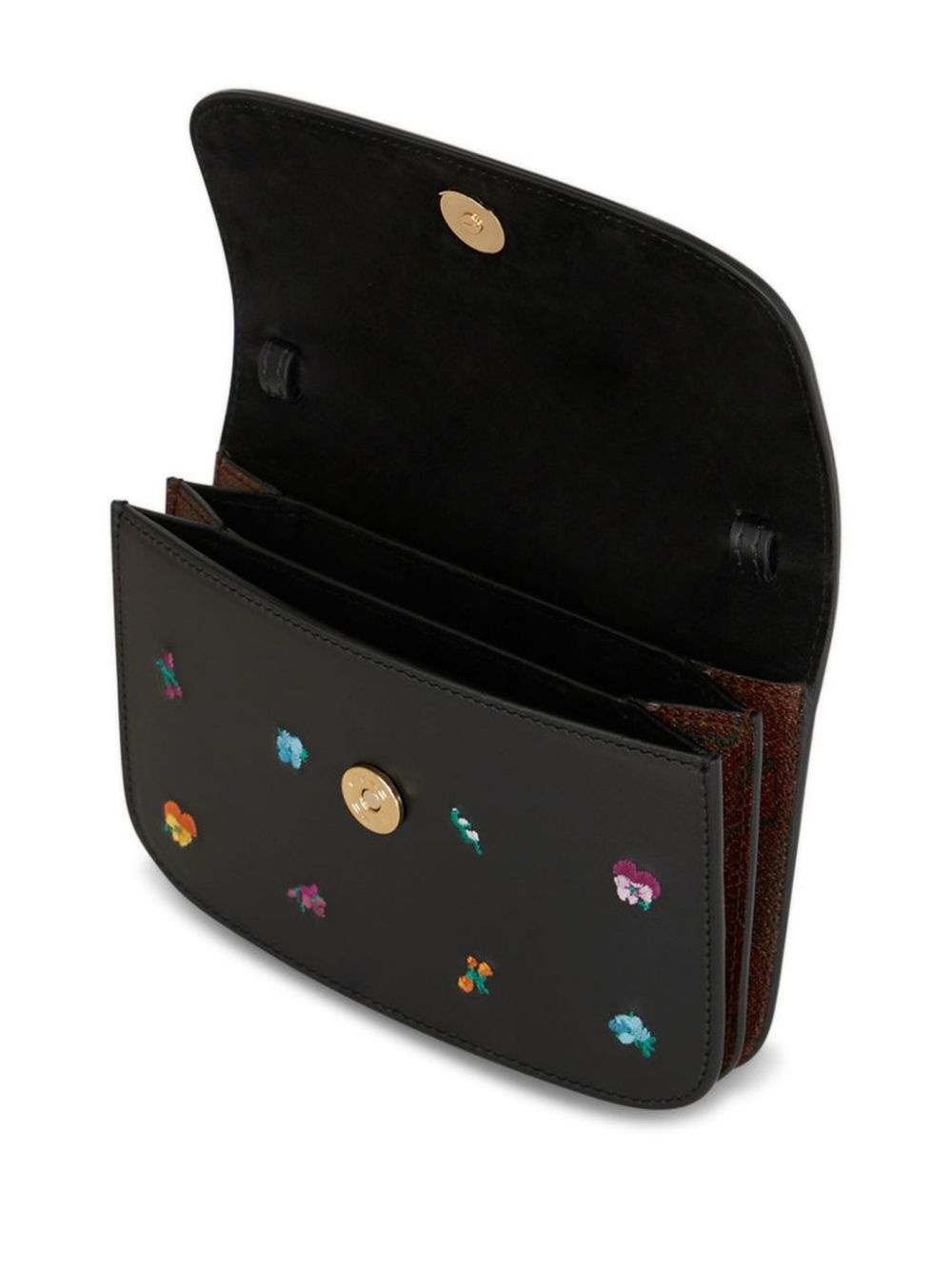 Essential floral-embroidered mini shoulder bag - 6