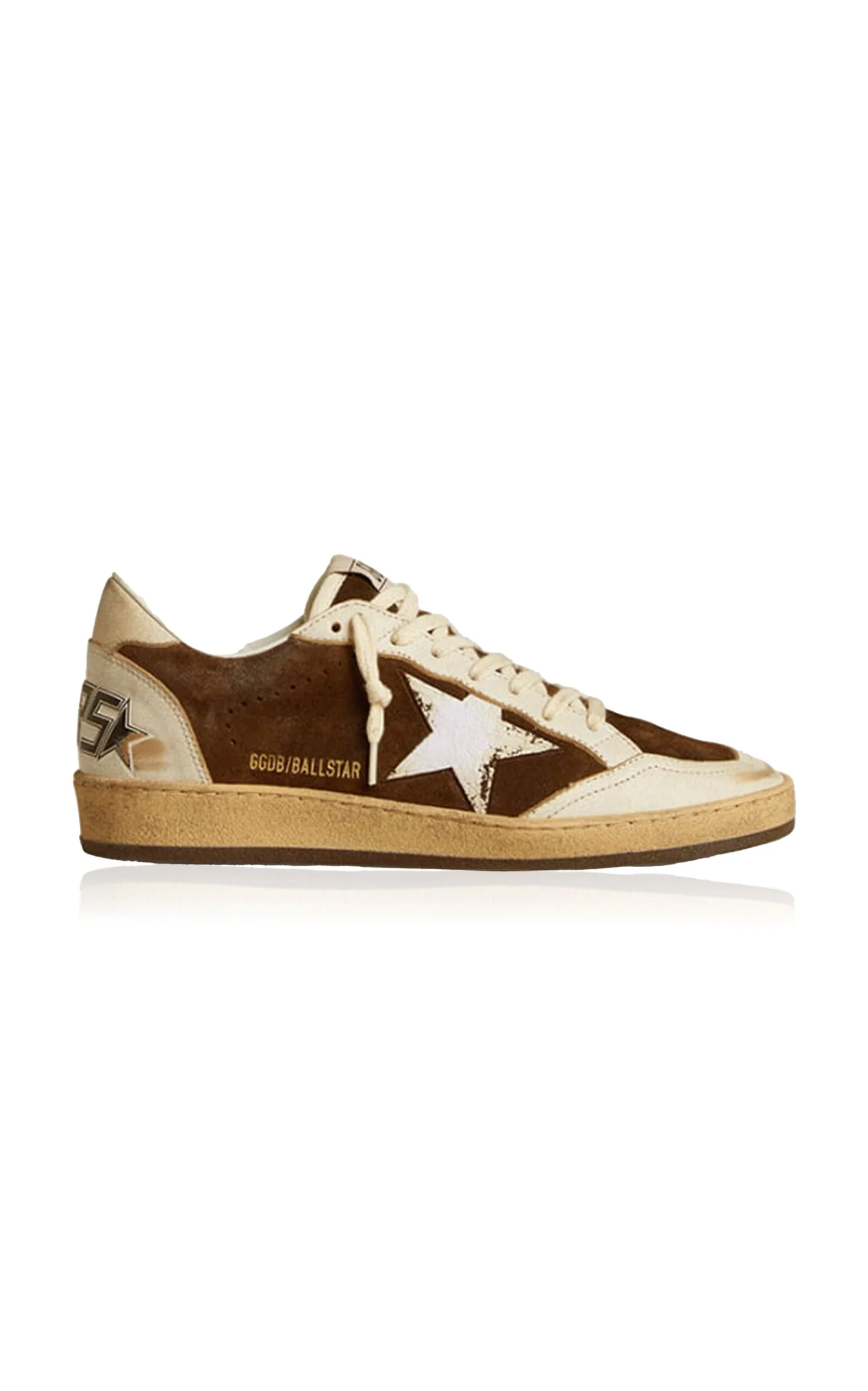 Ballstar Flocked-Detailed Suede Sneakers brown - 1