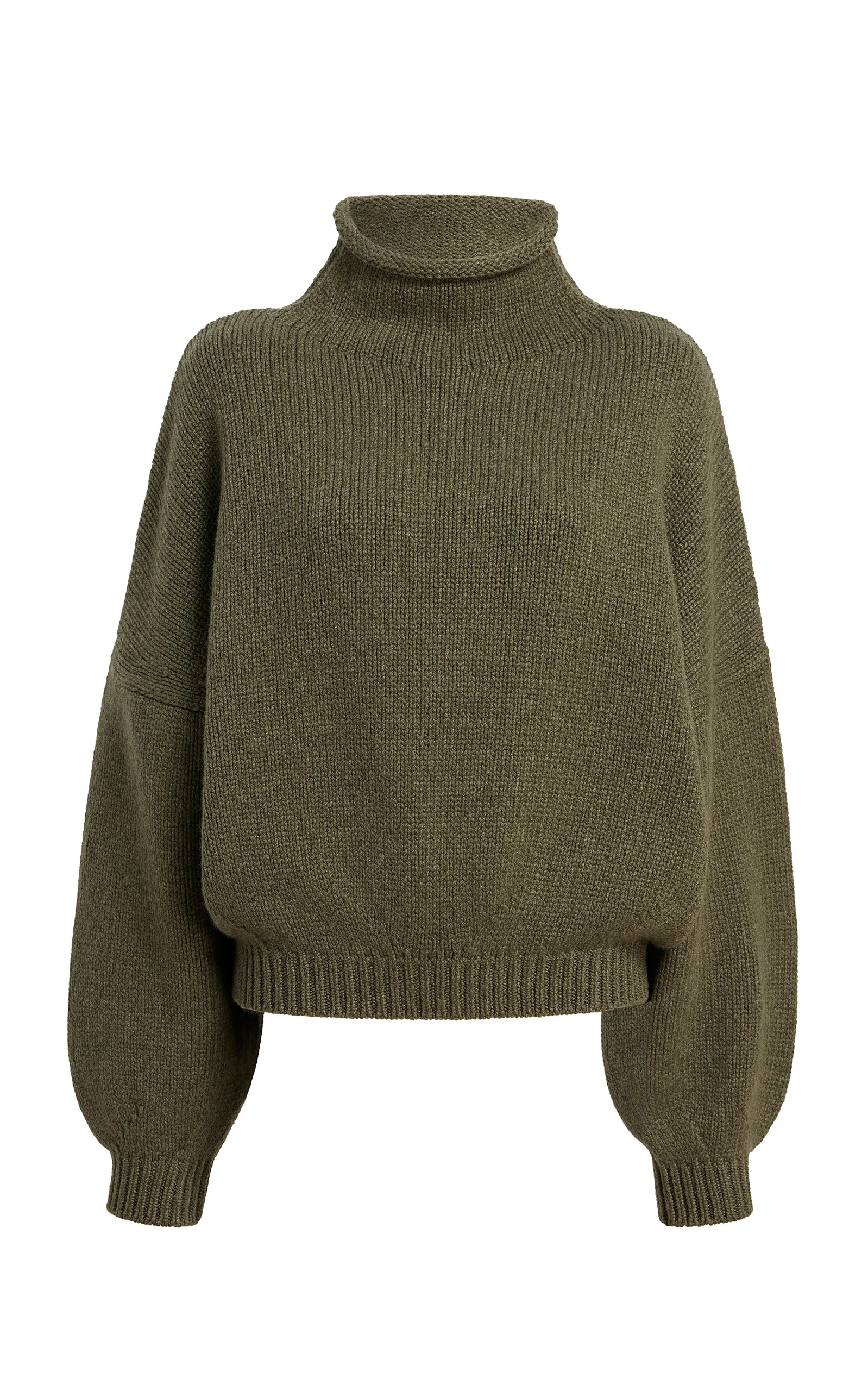 Juniper Turtleneck Cashmere Sweater olive - 1