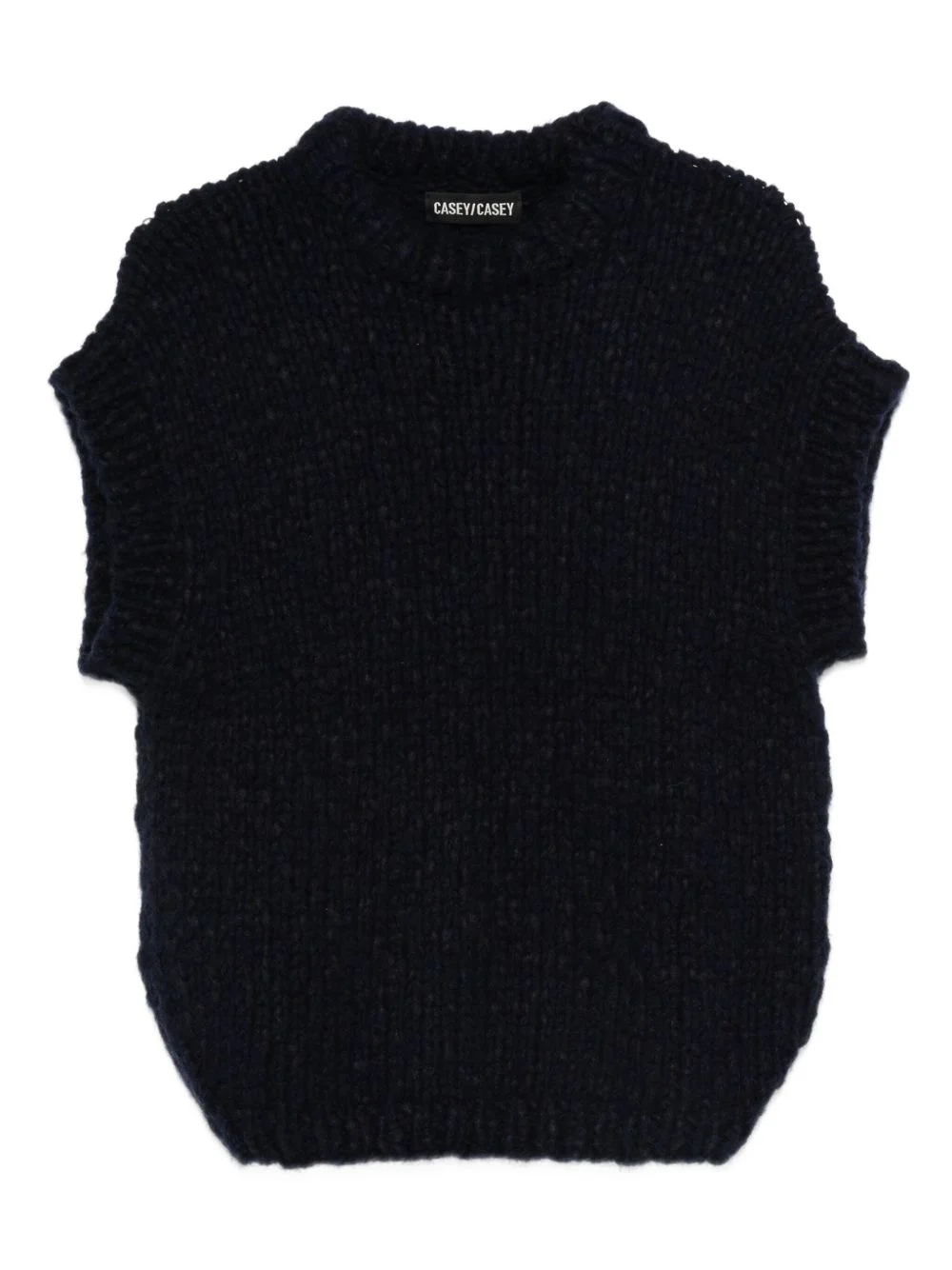 short-sleeve knitted top - 1