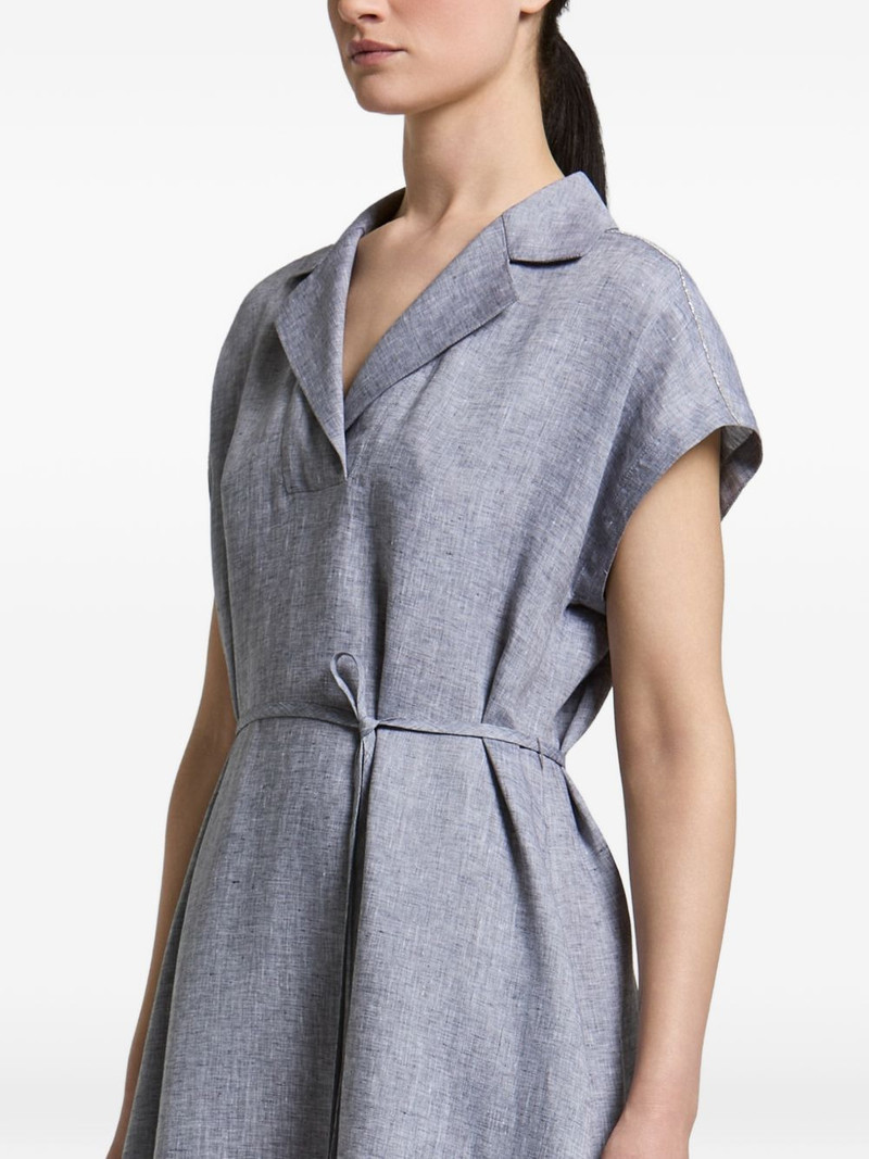 tie-waist V-neck midi dress 4