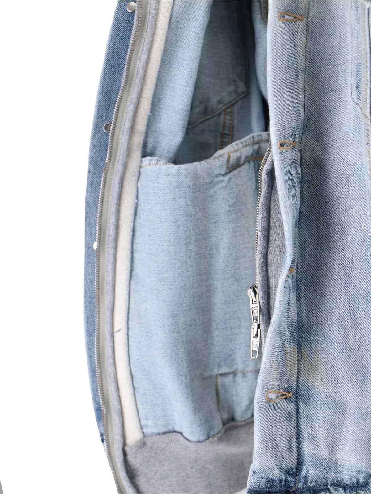DENIM SWEATSHIRT JACKET - 5