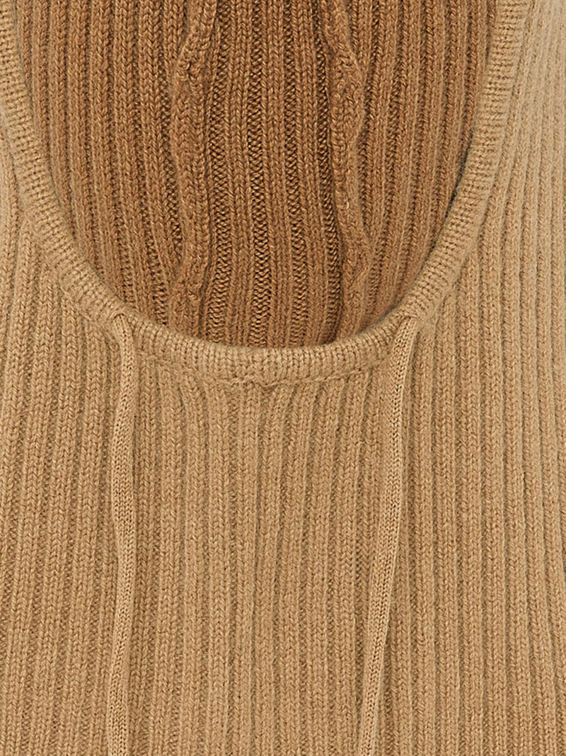 Yves Salomon ribbed-knit balaclava hat outlook
