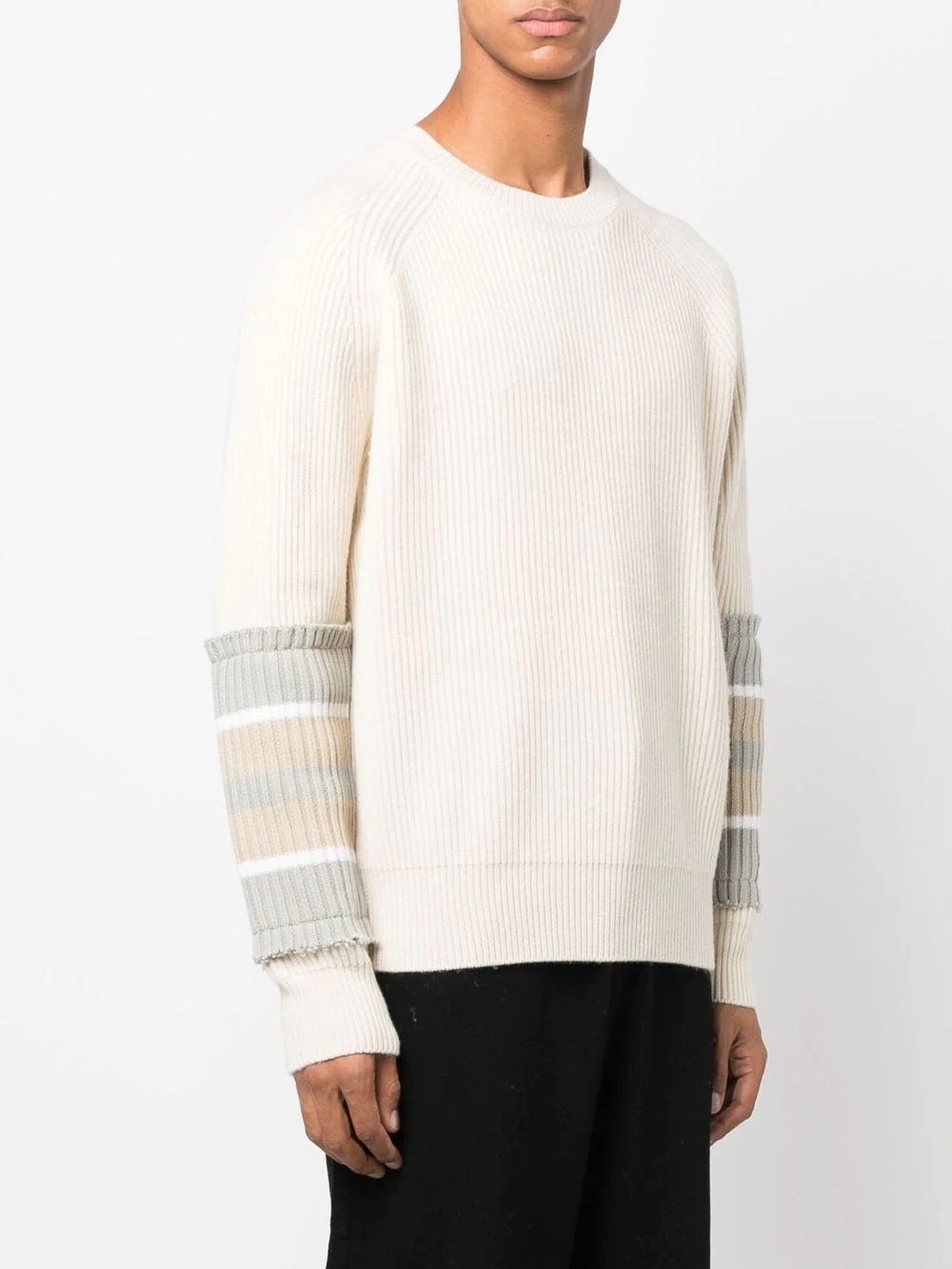 stripe-detail knit jumper - 3