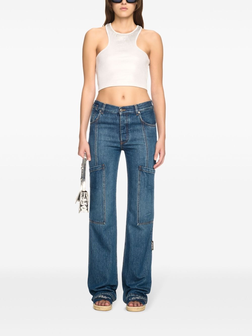 straight-leg cargo jeans - 2