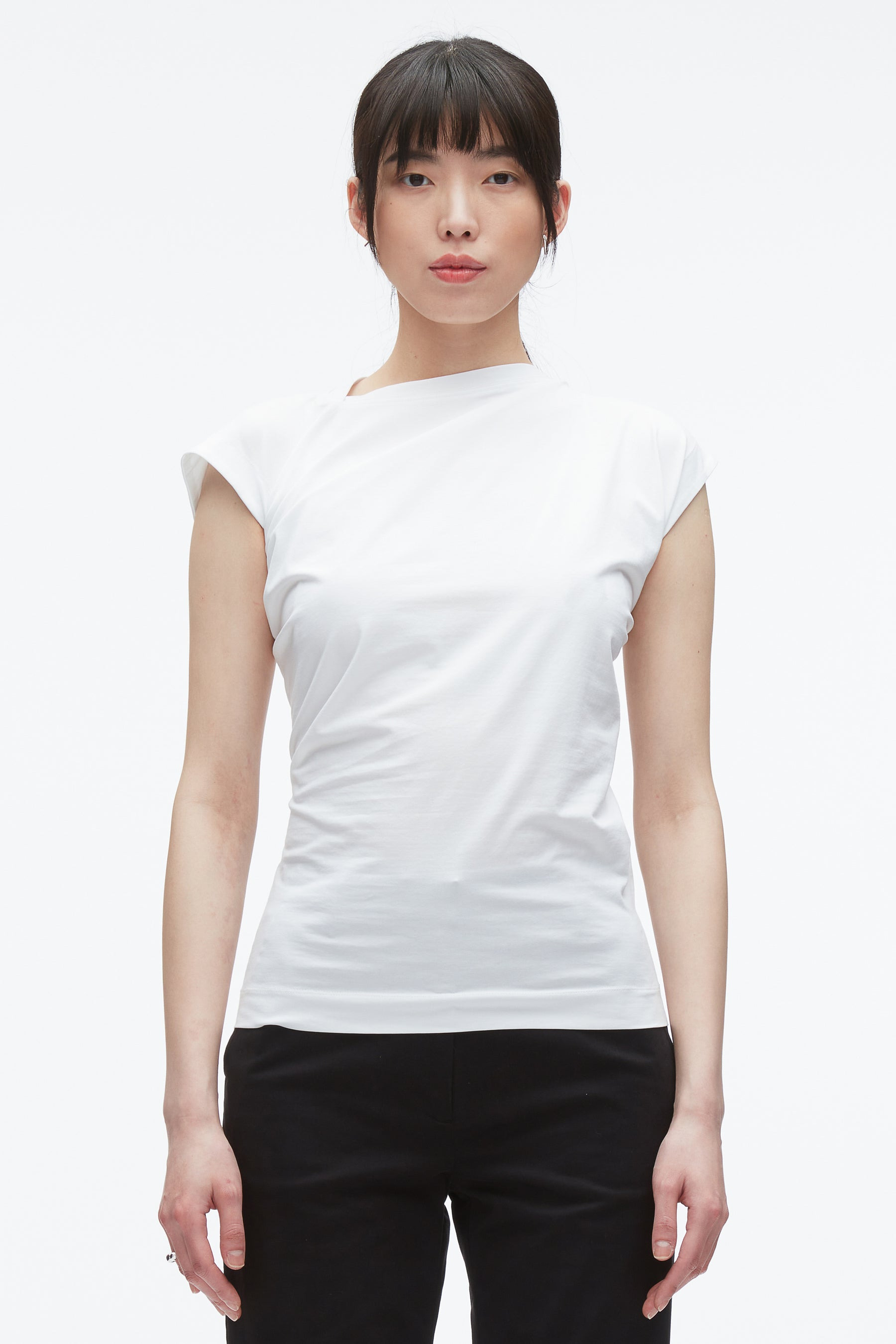 Draped Asymmetric T-Shirt - 3