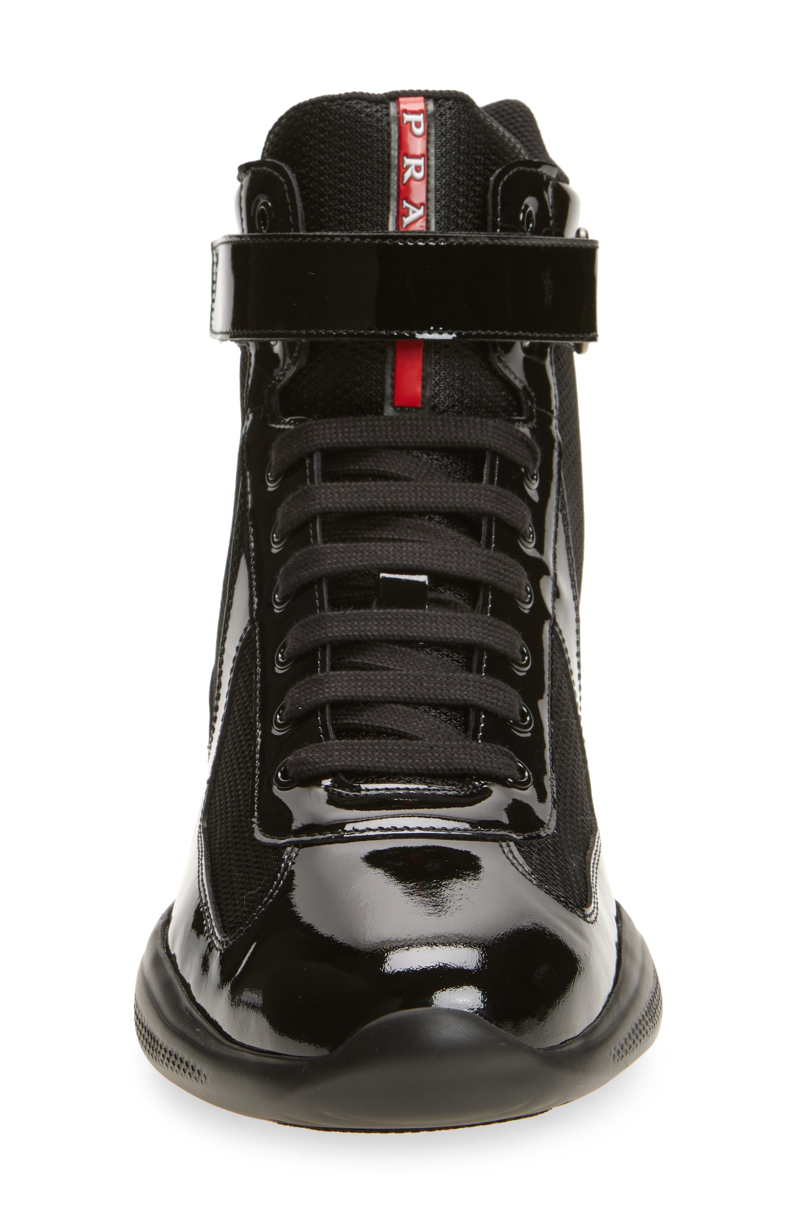 Prada America's Cup High Top Sneaker in Nero at Nordstrom - 4