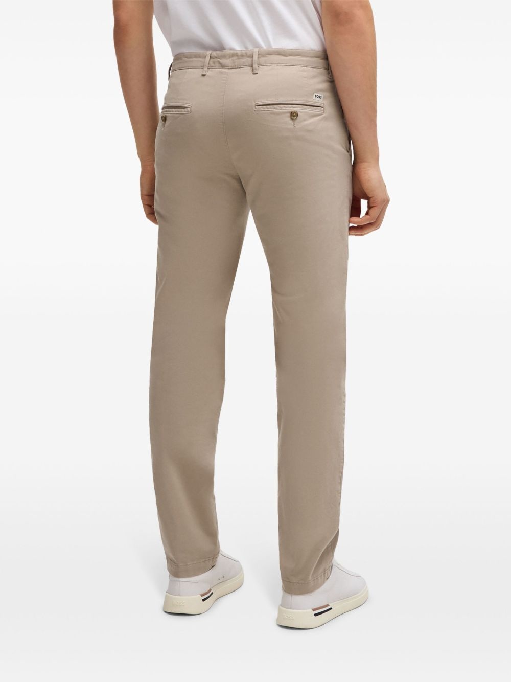 mid-rise straight-leg chinos - 4