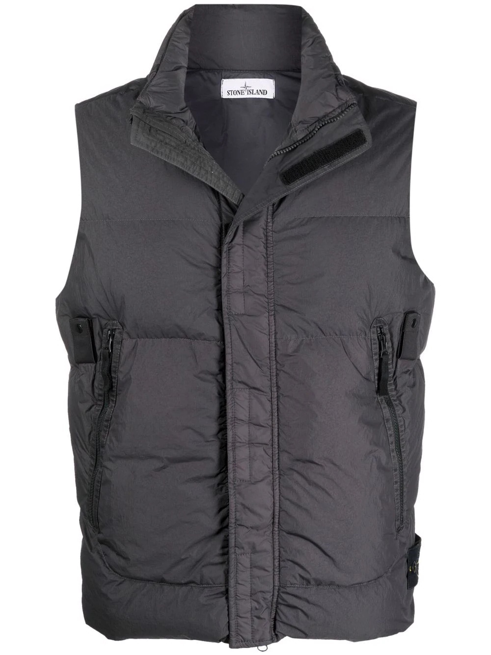 logo-patch padded gilet - 1