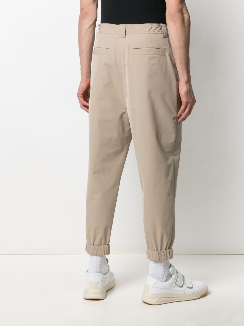 elasticated bottom tapered trousers - 4