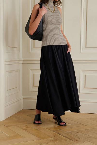 KHAITE Jolene ribbed cashmere turtleneck sweater outlook