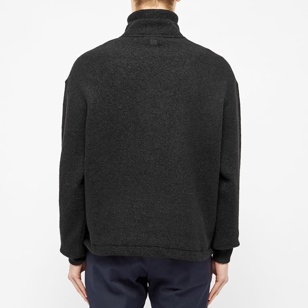 AMI Quarter Zip Patch Logo Wool Sweat - 5