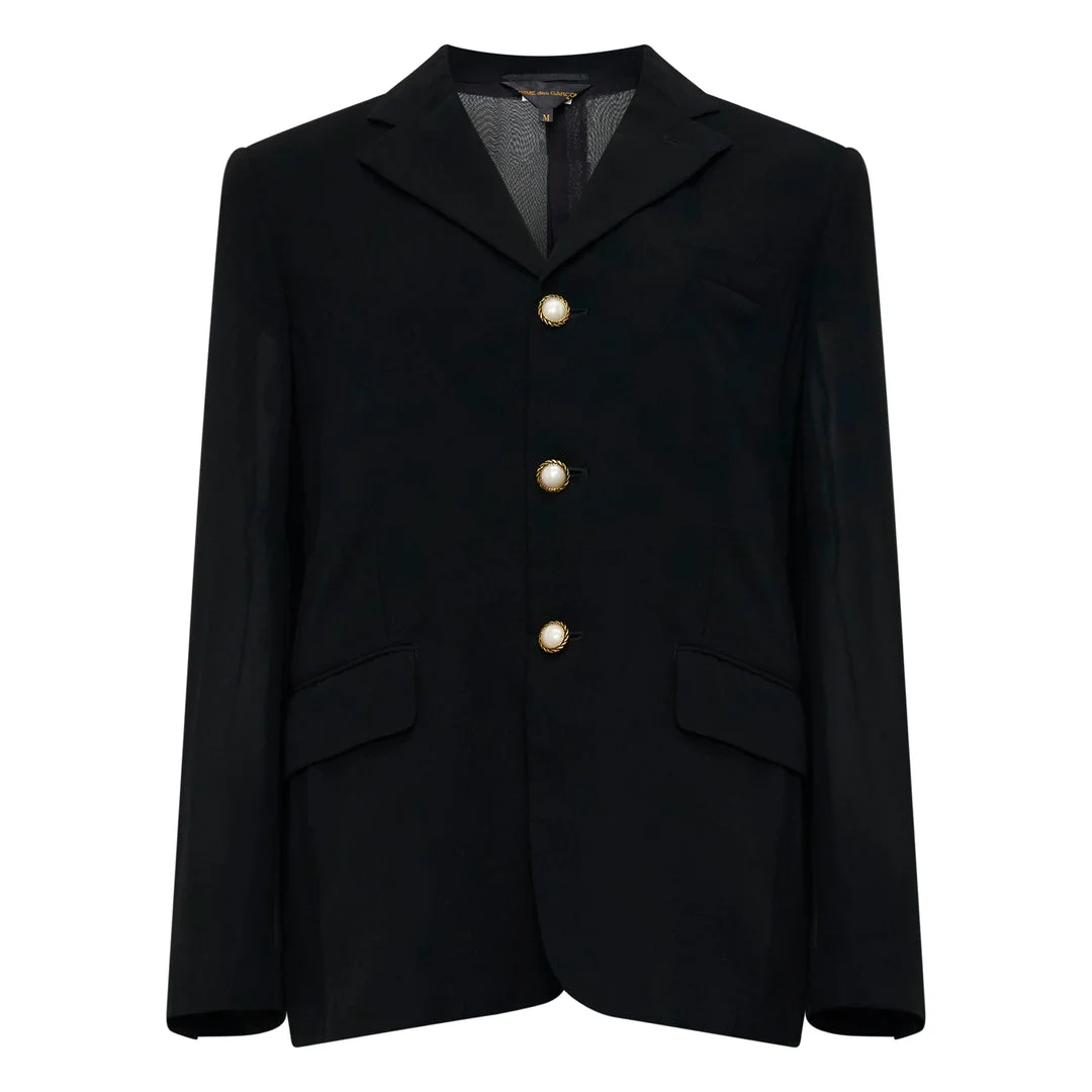 Notch Lapel Tailored Blazer - 1