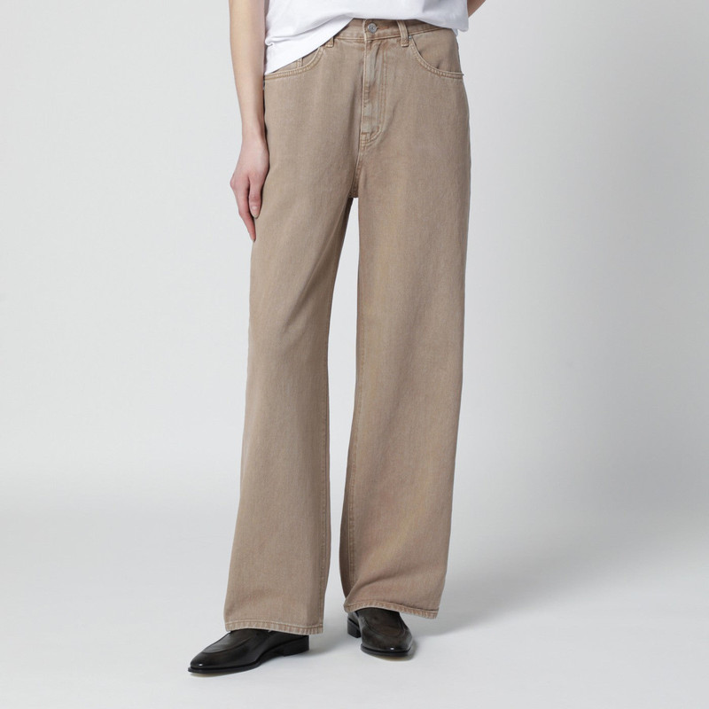 Sand beige relaxed jeans 1