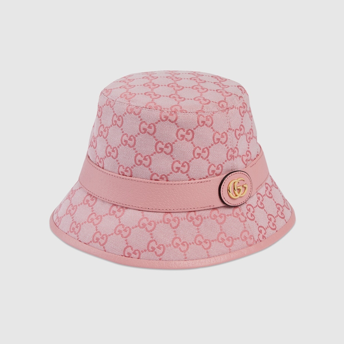 Baseball Hat Gucci Lame Bucket Hat M Pink PolyamideReversible GG