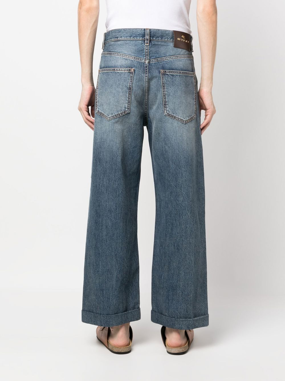 logo-patch straight-leg jeans - 4