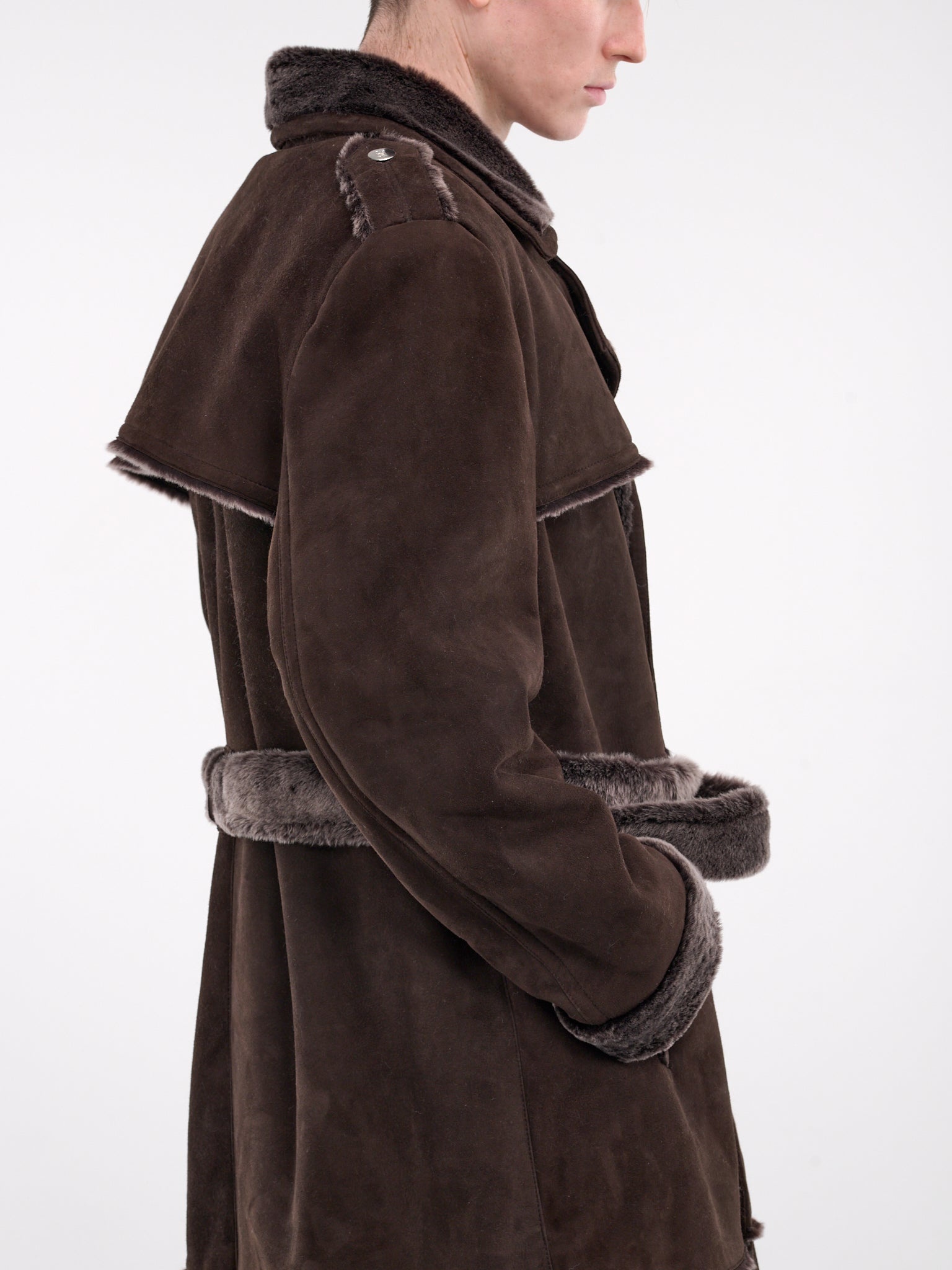 Deborah Long Shearling Coat - 4