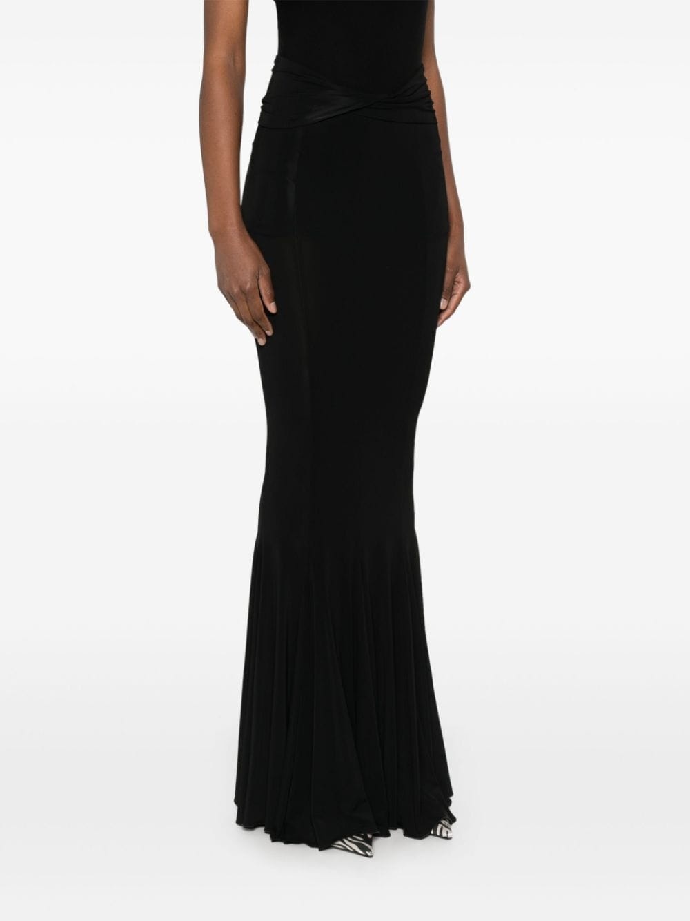 crossover-detail maxi skirt - 3