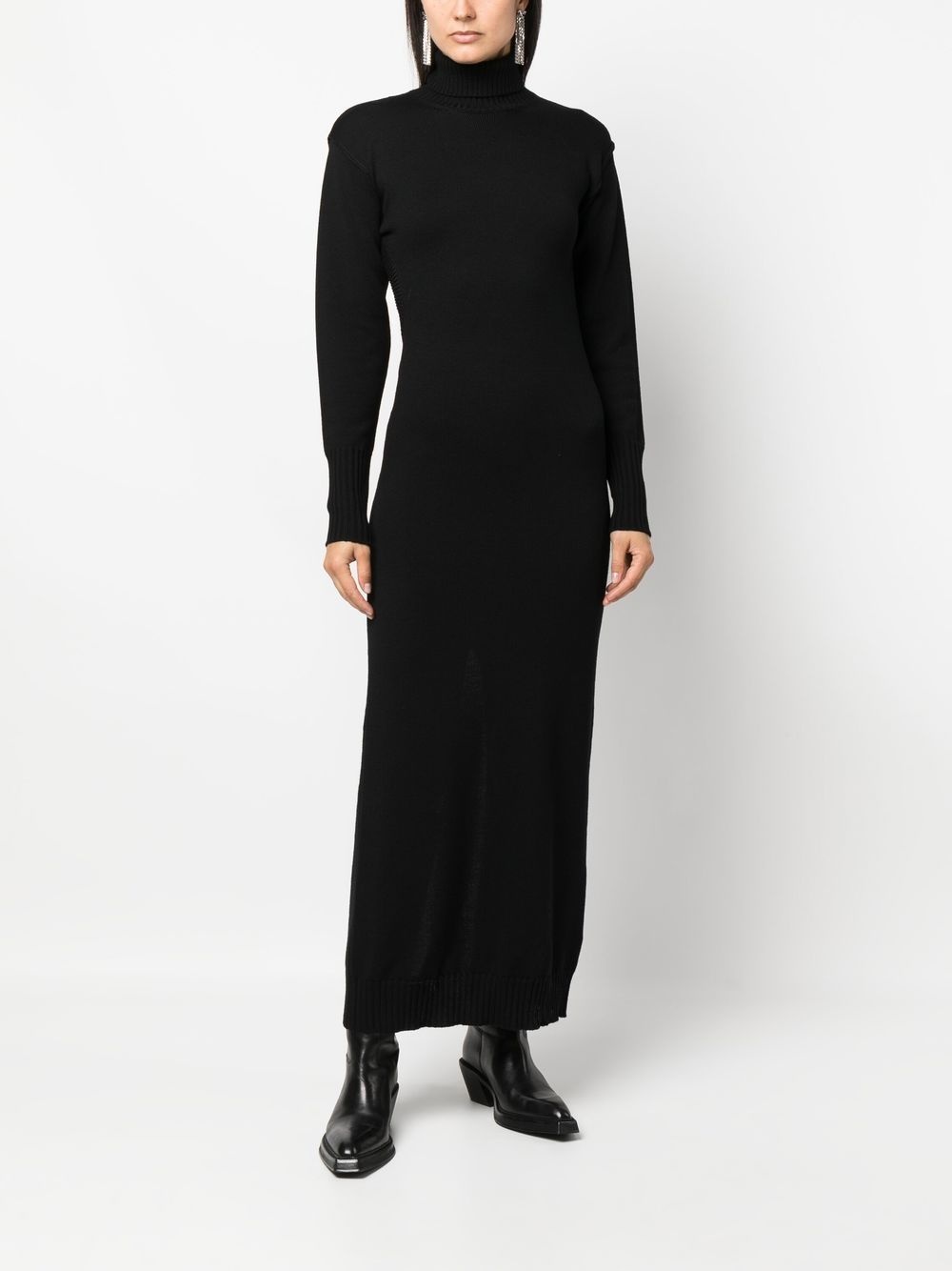 backless long-sleeved maxi dress - 3