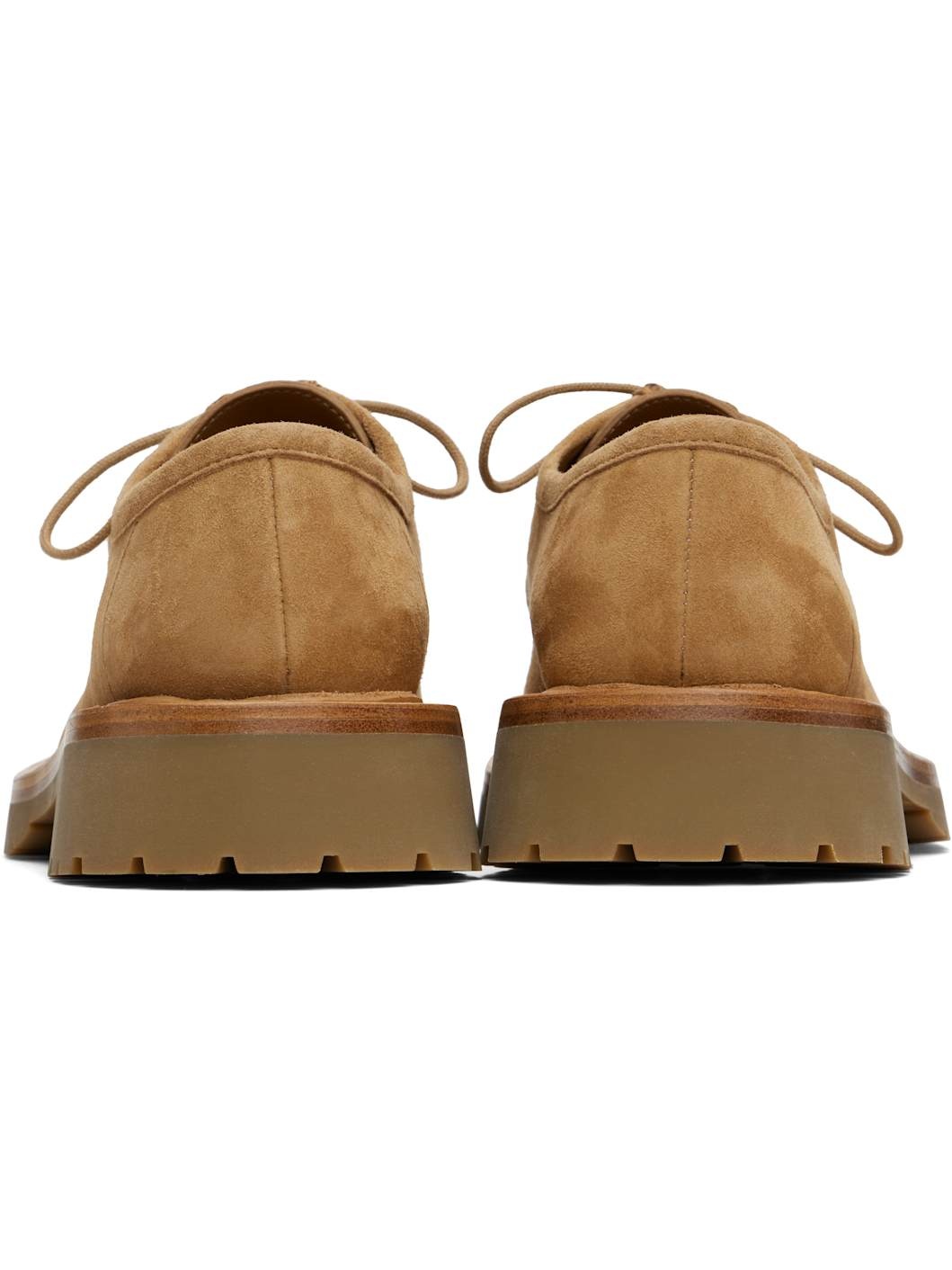 Tan New Lace-Up Derbys - 2