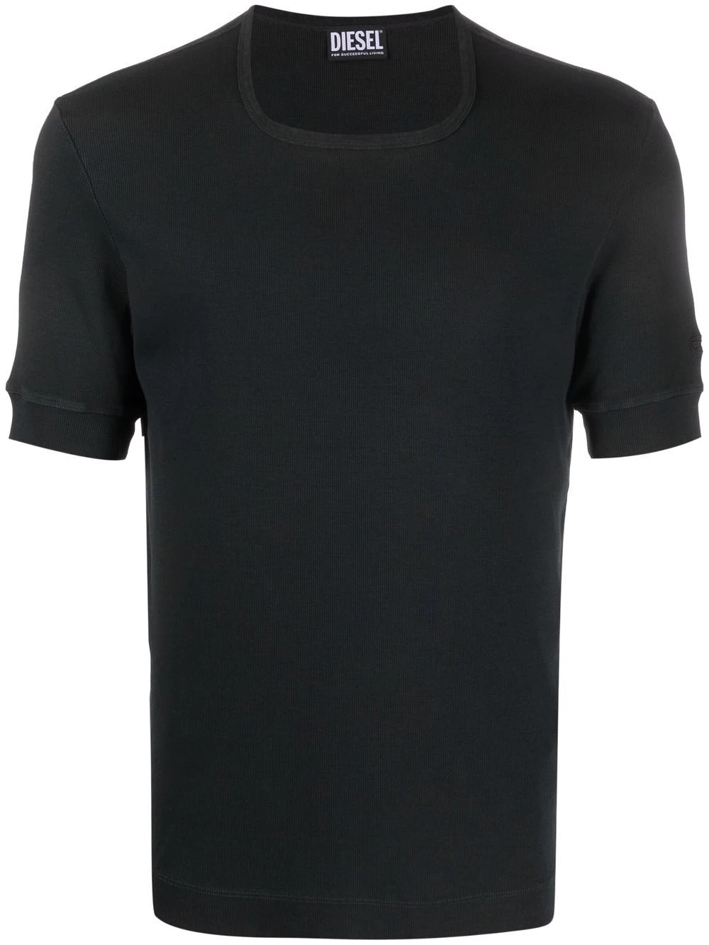 ribbed stretch-cotton T-shirt - 1