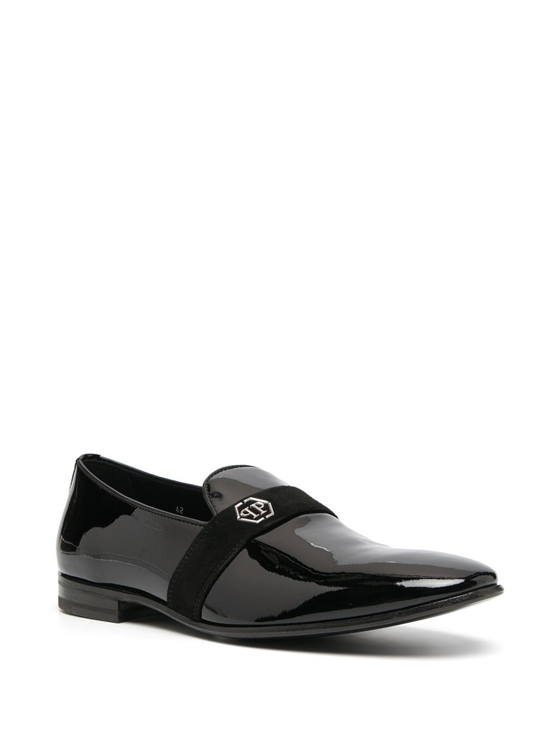 PHILIPP PLEIN Hexagon plaque loafers outlook