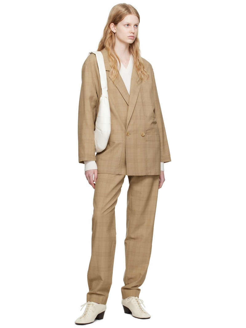 Lemaire Brown Loose Suit Trousers outlook
