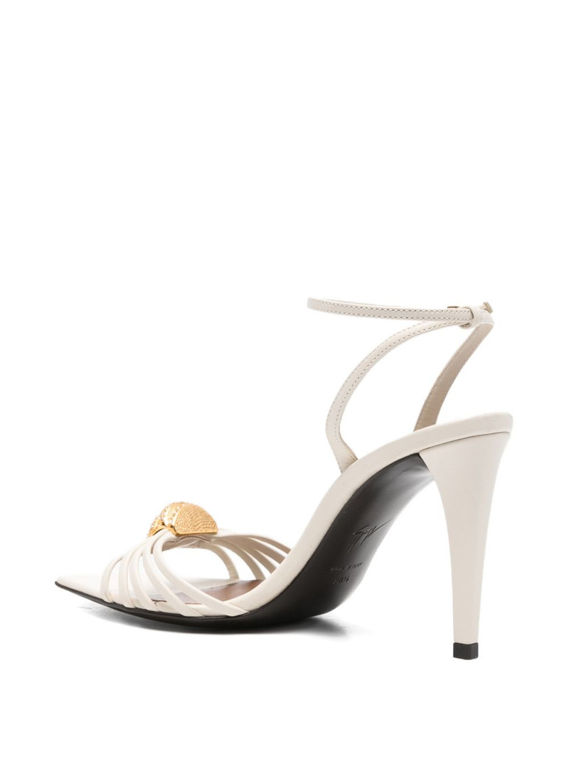 Sunset crystal-embellished lambskin sandals 3